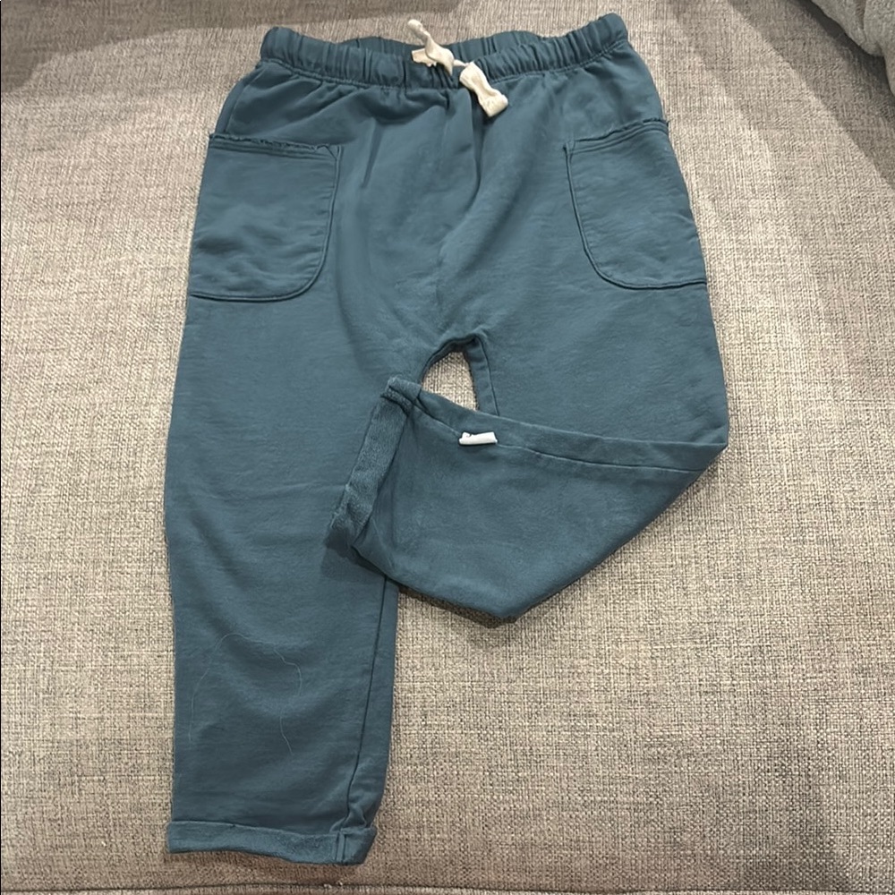 Burt's Bees Baby Blue Sweatpants with Elastic Waistband